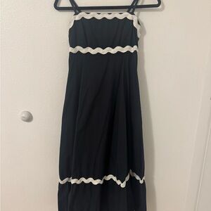 Black Dress with White Trim